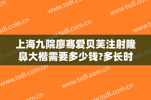 上海九院廖骞爱贝芙注射隆鼻大楷需要多少钱?多长时间恢复?