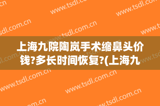 上海九院陶岚手术缩鼻头价钱?多长时间恢复?(上海九院鼻翼缩小医生)