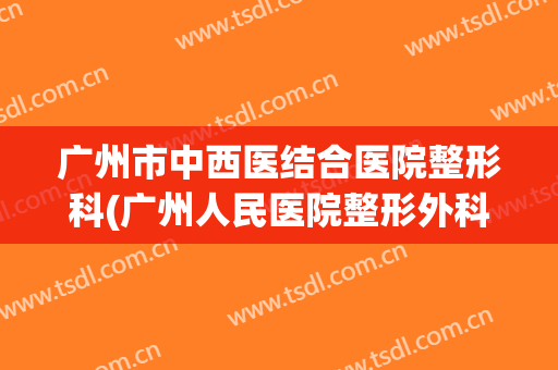 广州市中西医结合医院整形科(广州人民医院整形外科)