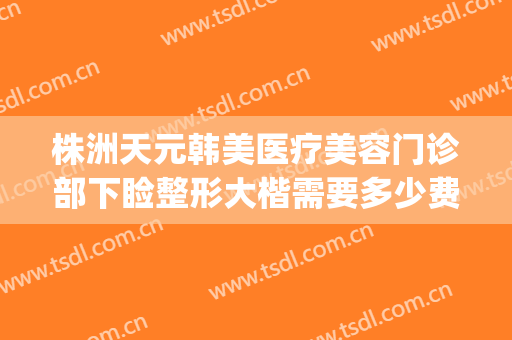 株洲天元韩美医疗美容门诊部下睑整形大楷需要多少费用?好不好?(株洲整形美容医院费用)