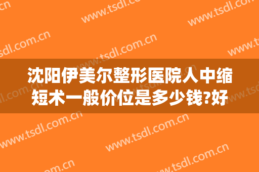 沈阳伊美尔整形医院人中缩短术一般价位是多少钱?好不好?(北京伊美尔整形价格)