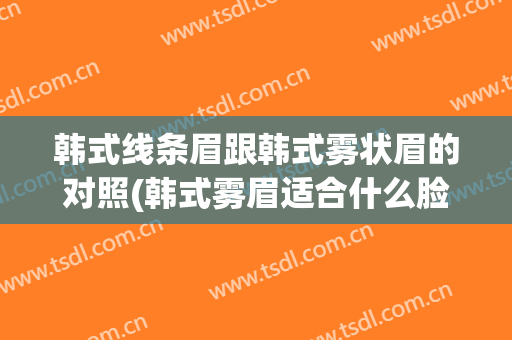 韩式线条眉跟韩式雾状眉的对照(韩式雾眉适合什么脸型)