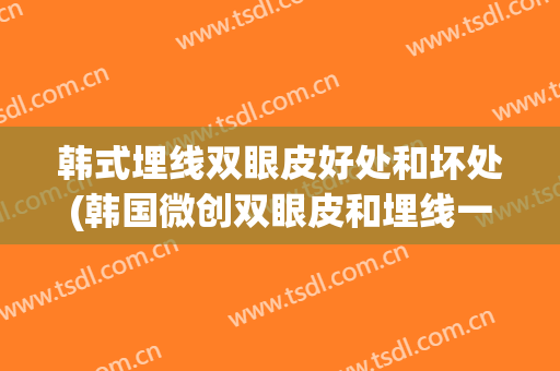 韩式埋线双眼皮好处和坏处(韩国微创双眼皮和埋线一样么)