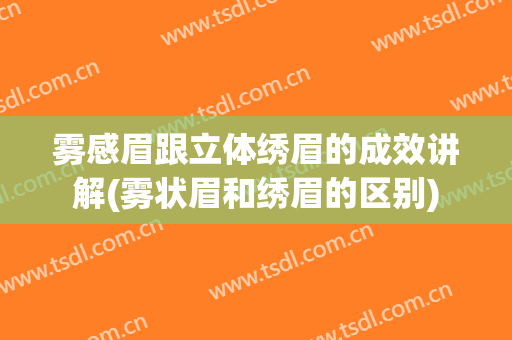 雾感眉跟立体绣眉的成效讲解(雾状眉和绣眉的区别)