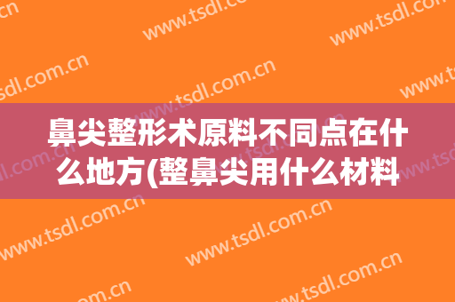 鼻尖整形术原料不同点在什么地方(整鼻尖用什么材料好)