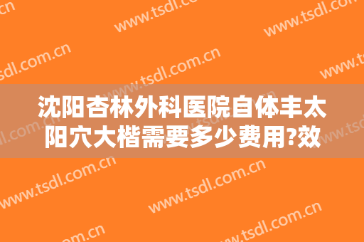 沈阳杏林外科医院自体丰太阳穴大楷需要多少费用?效果怎么样?