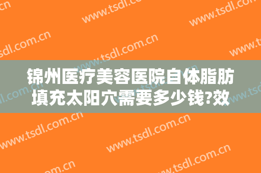 锦州医疗美容医院自体脂肪填充太阳穴需要多少钱?效果怎么样?