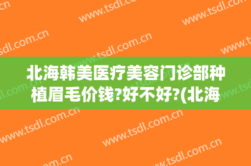 北海韩美医疗美容门诊部种植眉毛价钱?好不好?(北海韩美整形医院地址)
