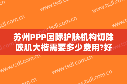 苏州PPP国际护肤机构切除咬肌大楷需要多少费用?好不好?