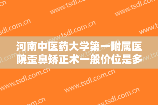 河南中医药大学第一附属医院歪鼻矫正术一般价位是多少费用?效果怎么样?