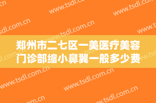 郑州市二七区一美医疗美容门诊部缩小鼻翼一般多少费用?怎么样?(郑州百汇医美整形)