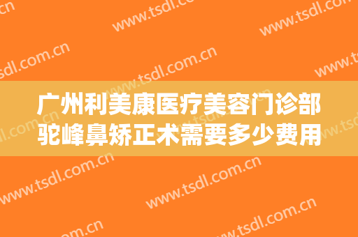 广州利美康医疗美容门诊部驼峰鼻矫正术需要多少费用?效果怎么样?(驼峰鼻矫正手术费用)