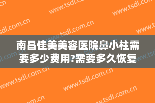 南昌佳美美容医院鼻小柱需要多少费用?需要多久恢复?(鼻小柱修复大概多少钱?)