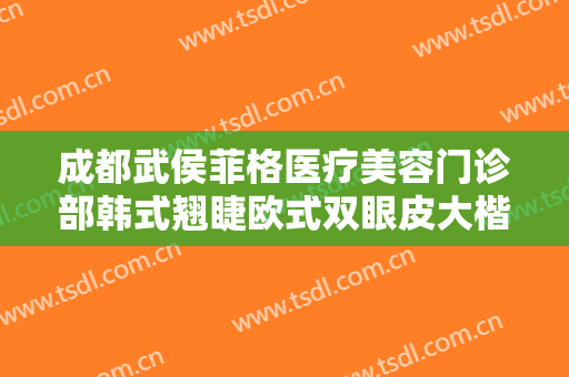 成都武侯菲格医疗美容门诊部韩式翘睫欧式双眼皮大楷需要多少费用?靠谱吗?