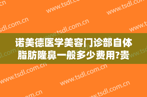 诺美德医学美容门诊部自体脂肪隆鼻一般多少费用?贵不贵?(诺美医疗美容整形医院)