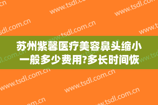 苏州紫馨医疗美容鼻头缩小一般多少费用?多长时间恢复?(紫 馨广州三级外科鼻整形医院)