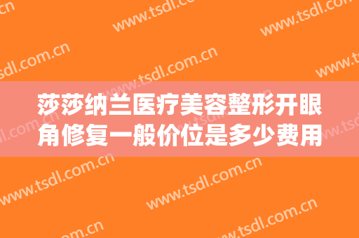 莎莎纳兰医疗美容整形开眼角修复一般价位是多少费用?怎么样?(美杜莎双眼皮修复)