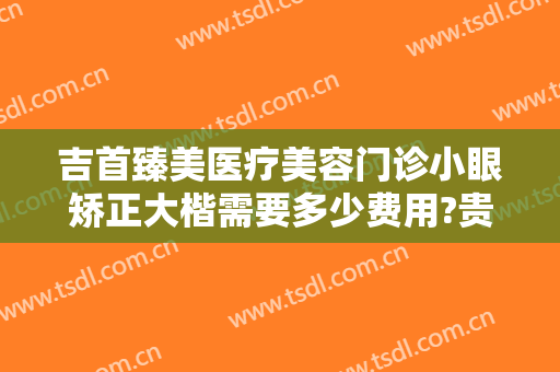 吉首臻美医疗美容门诊小眼矫正大楷需要多少费用?贵不贵?