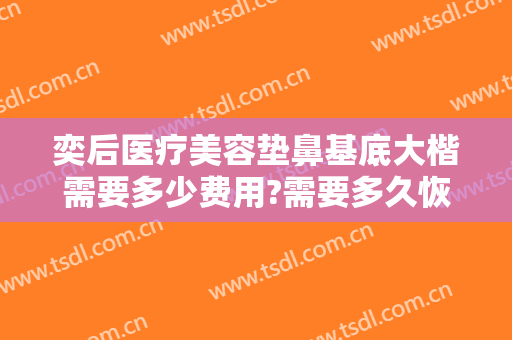 奕后医疗美容垫鼻基底大楷需要多少费用?需要多久恢复?