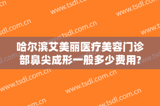 哈尔滨艾美丽医疗美容门诊部鼻尖成形一般多少费用?贵不贵?