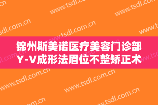锦州斯美诺医疗美容门诊部Y-V成形法眉位不整矫正术什么价格?怎么样?