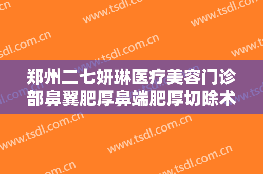 郑州二七妍琳医疗美容门诊部鼻翼肥厚鼻端肥厚切除术什么价格?可靠吗?