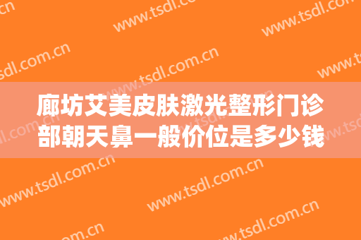 廊坊艾美皮肤激光整形门诊部朝天鼻一般价位是多少钱?效果怎么样?(廊坊艾美医疗整形)