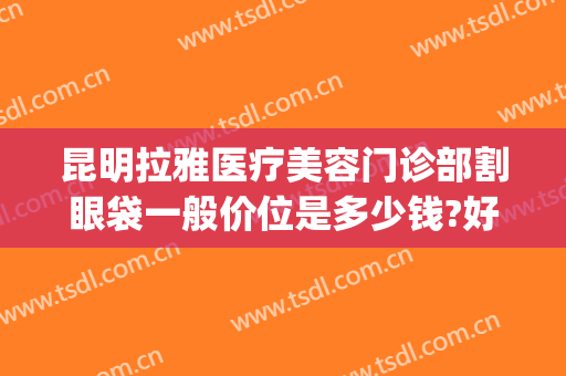 昆明拉雅医疗美容门诊部割眼袋一般价位是多少钱?好不好?(昆明公立割眼袋的医院)