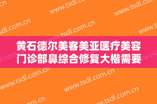 黄石德尔美客美亚医疗美容门诊部鼻综合修复大楷需要多少费用?有哪些优势?