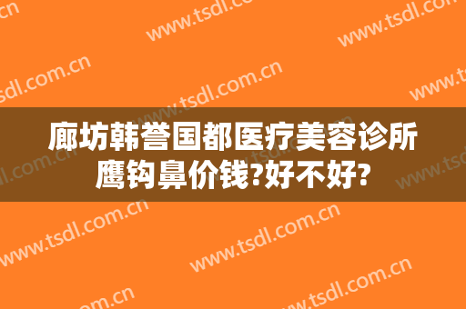 廊坊韩誉国都医疗美容诊所鹰钩鼻价钱?好不好?