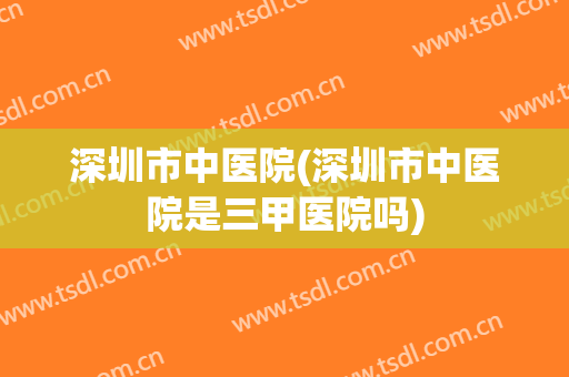 深圳市中医院(深圳市中医院是三甲医院吗)