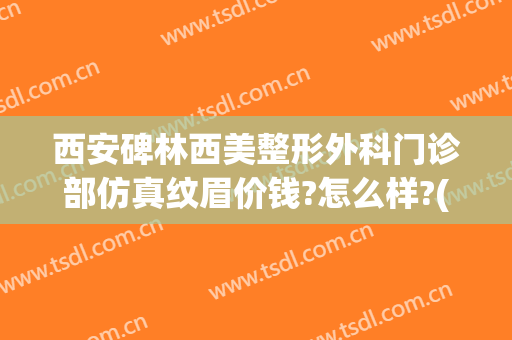 西安碑林西美整形外科门诊部仿真纹眉价钱?怎么样?(西安碑林和美医疗美容诊所)