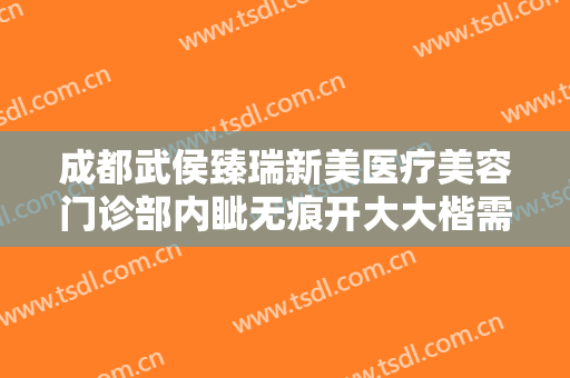 成都武侯臻瑞新美医疗美容门诊部内眦无痕开大大楷需要多少费用?怎么样?