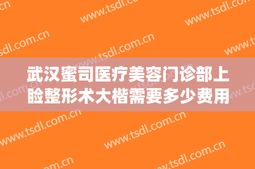 武汉蜜司医疗美容门诊部上睑整形术大楷需要多少费用?效果怎么样?(武汉蜜司整形医院)