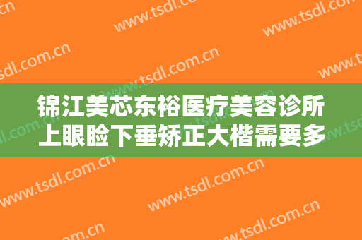 锦江美芯东裕医疗美容诊所上眼睑下垂矫正大楷需要多少费用?效果怎么样?