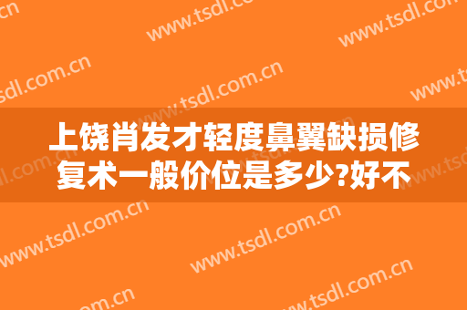 上饶肖发才轻度鼻翼缺损修复术一般价位是多少?好不好?