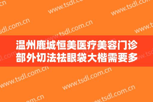 温州鹿城恒美医疗美容门诊部外切法祛眼袋大楷需要多少费用?贵不贵?