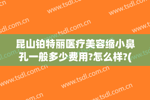 昆山铂特丽医疗美容缩小鼻孔一般多少费用?怎么样?(昆山铂特丽医疗美容医院怎么样)
