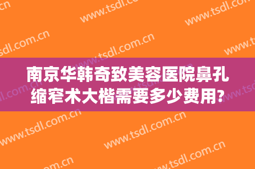 南京华韩奇致美容医院鼻孔缩窄术大楷需要多少费用?靠谱吗?(鼻整形手术费用)