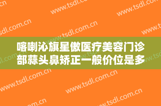 喀喇沁旗星傲医疗美容门诊部蒜头鼻矫正一般价位是多少费用?怎么样?