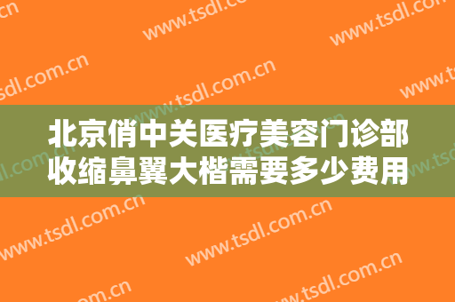 北京俏中关医疗美容门诊部收缩鼻翼大楷需要多少费用?多长时间恢复?