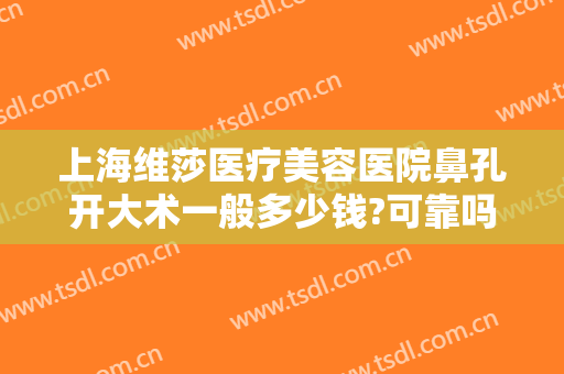 上海维莎医疗美容医院鼻孔开大术一般多少钱?可靠吗?