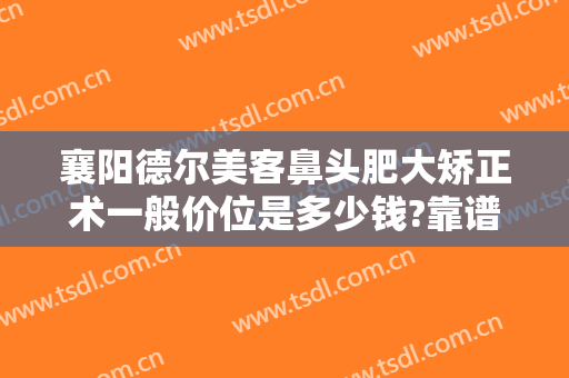 襄阳德尔美客鼻头肥大矫正术一般价位是多少钱?靠谱吗?