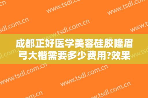 成都正好医学美容硅胶隆眉弓大楷需要多少费用?效果怎么样?