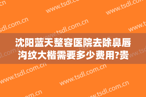 沈阳蓝天整容医院去除鼻唇沟纹大楷需要多少费用?贵不贵?(沈阳哪个医生整鼻子整的好)