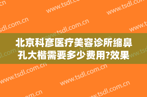 北京科彦医疗美容诊所缩鼻孔大楷需要多少费用?效果怎么样?(北京科彦医疗整形医院)