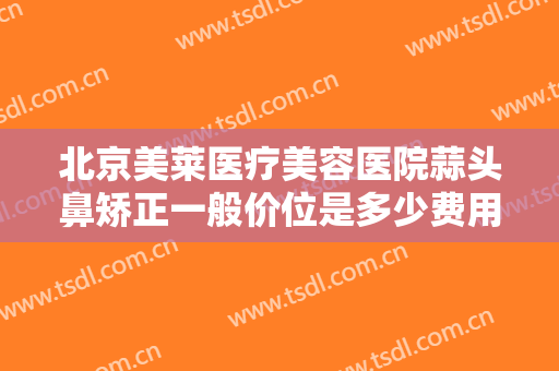 北京美莱医疗美容医院蒜头鼻矫正一般价位是多少费用?需要多久恢复?