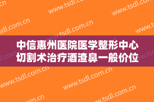 中信惠州医院医学整形中心切割术治疗酒渣鼻一般价位是多少费用?好不好?