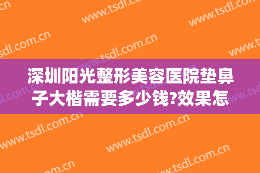 深圳阳光整形美容医院垫鼻子大楷需要多少钱?效果怎么样?(深圳阳光做鼻修复怎么样)