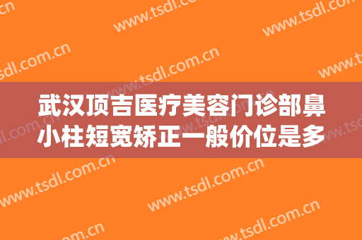 武汉顶吉医疗美容门诊部鼻小柱短宽矫正一般价位是多少?好不好?(武汉顶吉整形医院评价)